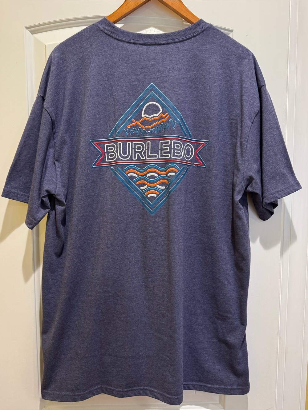 Burlebo Short Sleeve Tee Mens XL Blue *EXCELLENT USED CONDITION*